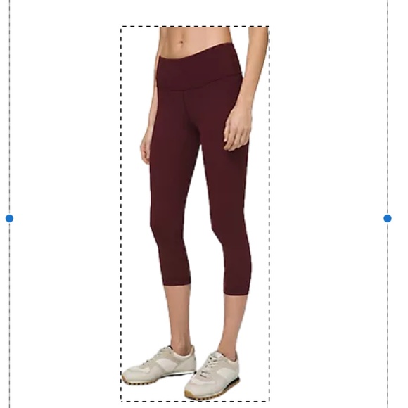 NWT Lululemon Wunder Under Mid -Rise Crop 21" Full-On Luon leggings Garnet SZ 4 - Picture 4 of 4
